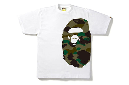 BAPE 1st Camo Side Big Ape Head Tee White/Olive Drab