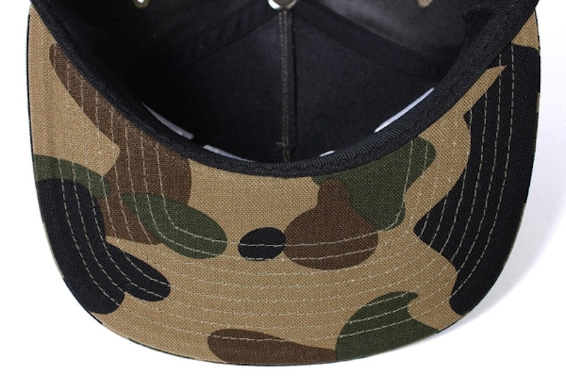 BAPE 1st Camo Snap Back Cap Green