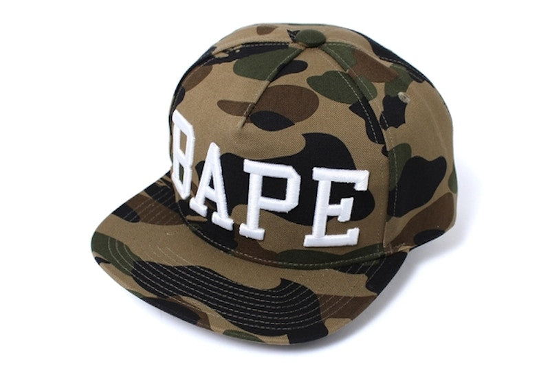 BAPE 1st Camo Snap Back Cap Green