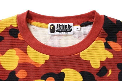 BAPE 1st Camo Thermal L/S Tee Orange