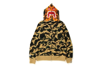 BAPE 1st Camo Tiger Full Zip Hoodie Yellow