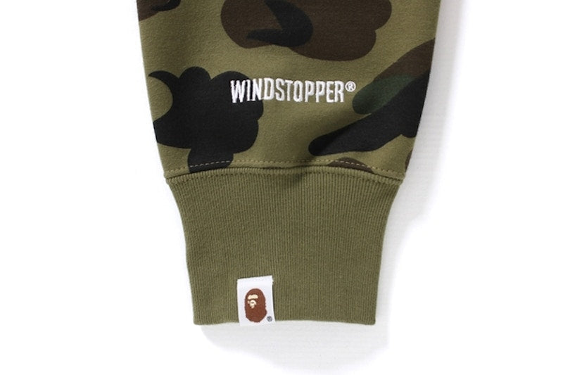 BAPE 1st Camo Windstopper Shark Full Zip Hoodie Green