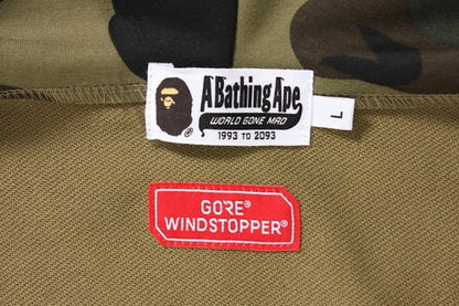 BAPE 1st Camo Windstopper Shark Full Zip Hoodie Green