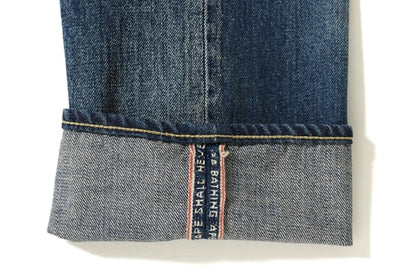 BAPE 2005 Type-05 Shark Embroidery Denim Pants Indigo