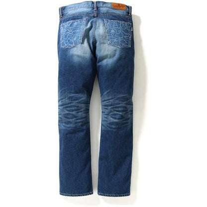 BAPE 2008 Type-05 Damaged Denim Pants Pants Indigo
