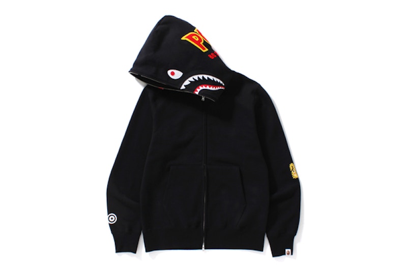 BAPE 2nd Shark Full Zip Hoodie Black