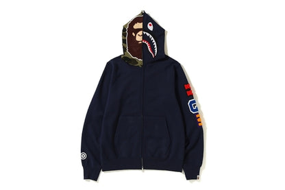BAPE 2nd Ape Shark Full Zip Hoodie Navy