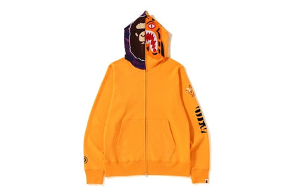BAPE 2nd Ape Tiger Full Zip Hoodie Orange