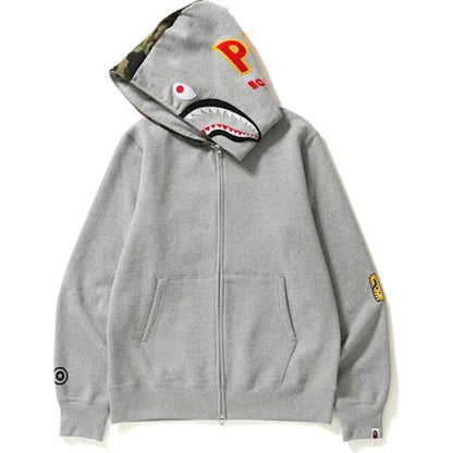 BAPE 2nd Shark Full Zip Hoodie Gray/Camo