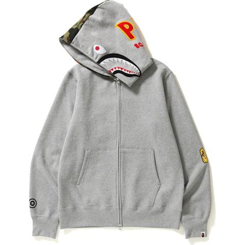 BAPE 2nd Shark Full Zip Hoodie Gray/Camo
