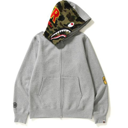 BAPE 2nd Shark Full Zip Hoodie Gray/Camo