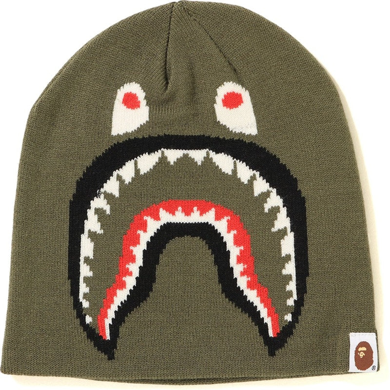 BAPE 2nd Shark Knit Cap Olivedrab