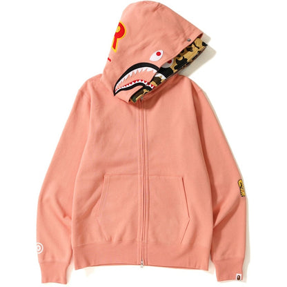 BAPE 2nd Shark Wide Full Zip Double Hoodie Pink
