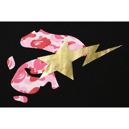BAPE ABC Ape Face on Bapesta Tee Black/Pink