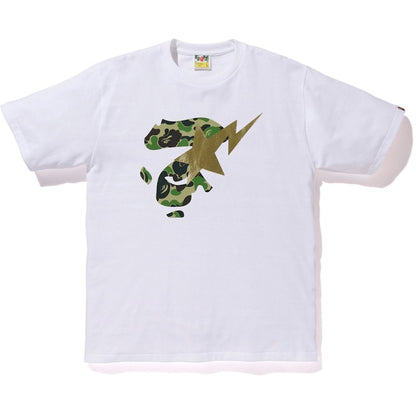 BAPE ABC Ape Face on Bapesta Tee White/Green