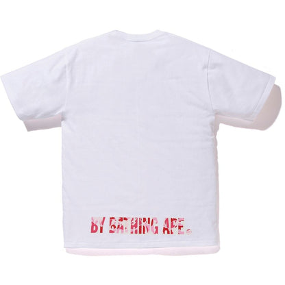 BAPE ABC Ape Face on Bapesta Tee White/Pink