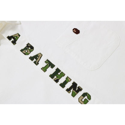 BAPE ABC Applique Oxford BD Shirt White