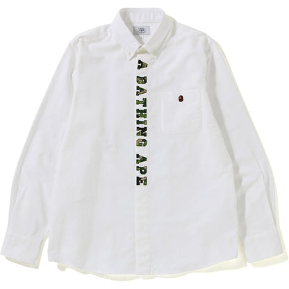 BAPE ABC Applique Oxford BD Shirt White