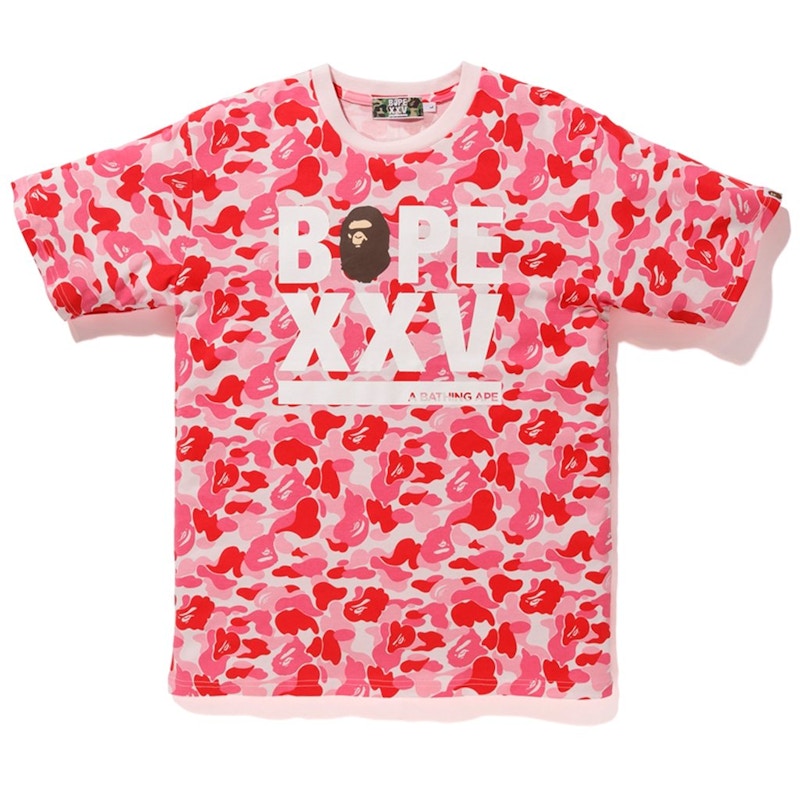 BAPE ABC Bape XXV Logo Tee Pink