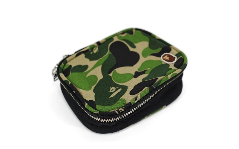 BAPE ABC Camo Canvas Amenity Pouch Green