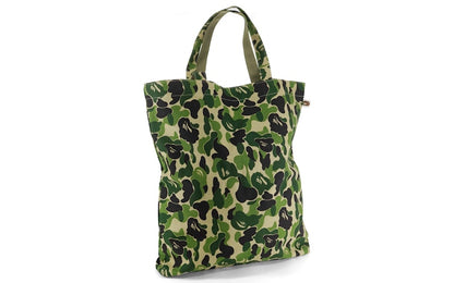 BAPE ABC Camo College Logo Reversible Tote Bag Green