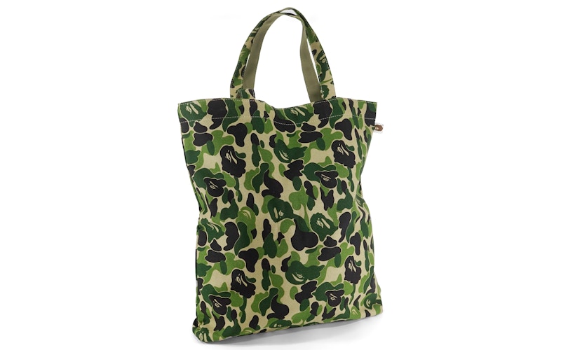 BAPE ABC Camo College Logo Reversible Tote Bag Green