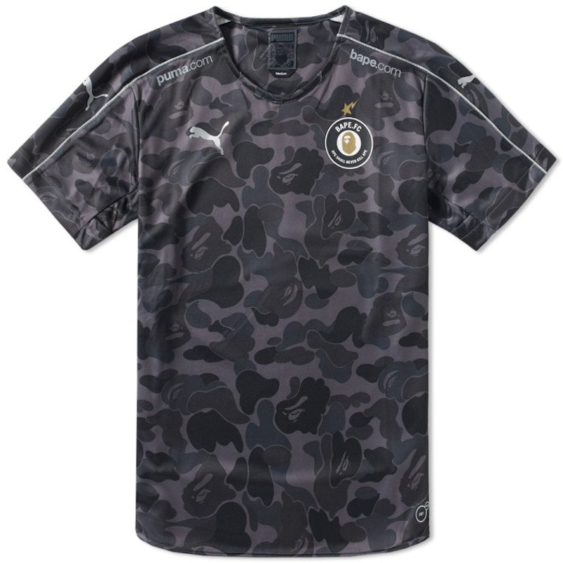 BAPE X Puma ABC Camo FC Replica Jersey Shirt Black
