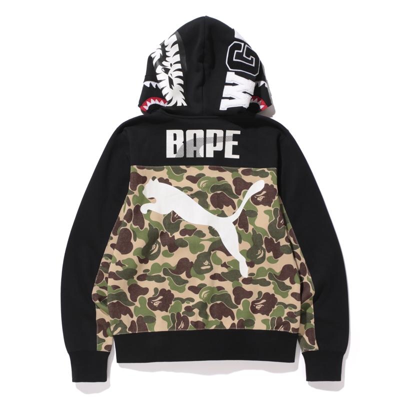 BAPE X Puma ABC Camo Shark Hoodie Black/Green