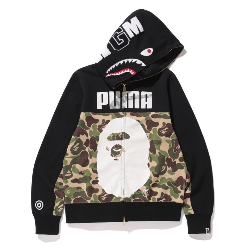 BAPE X Puma ABC Camo Shark Hoodie Black/Green