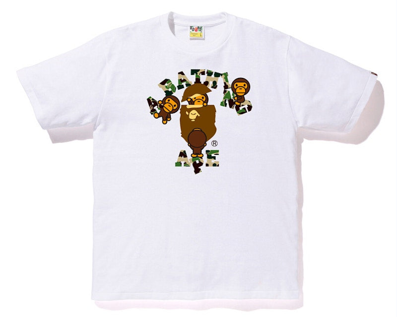 BAPE ABC College Milo Tee White/Green