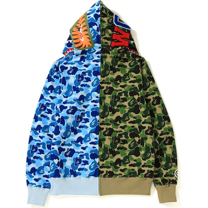 BAPE ABC Separate Shark Full Zip Hoodie Green/Blue