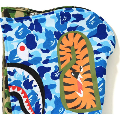 BAPE ABC Separate Shark Full Zip Hoodie Green/Blue