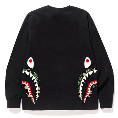 BAPE ABC Side Shark L/S Tee Black/Green