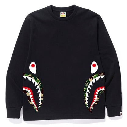 BAPE ABC Side Shark L/S Tee Black/Green