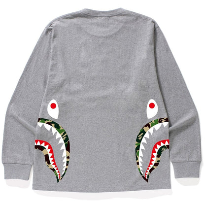 BAPE ABC Side Shark L/S Tee Grey/Green