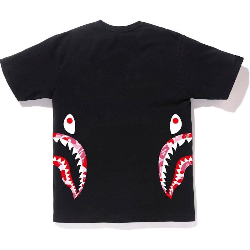 BAPE ABC Side Shark Tee Black/Pink