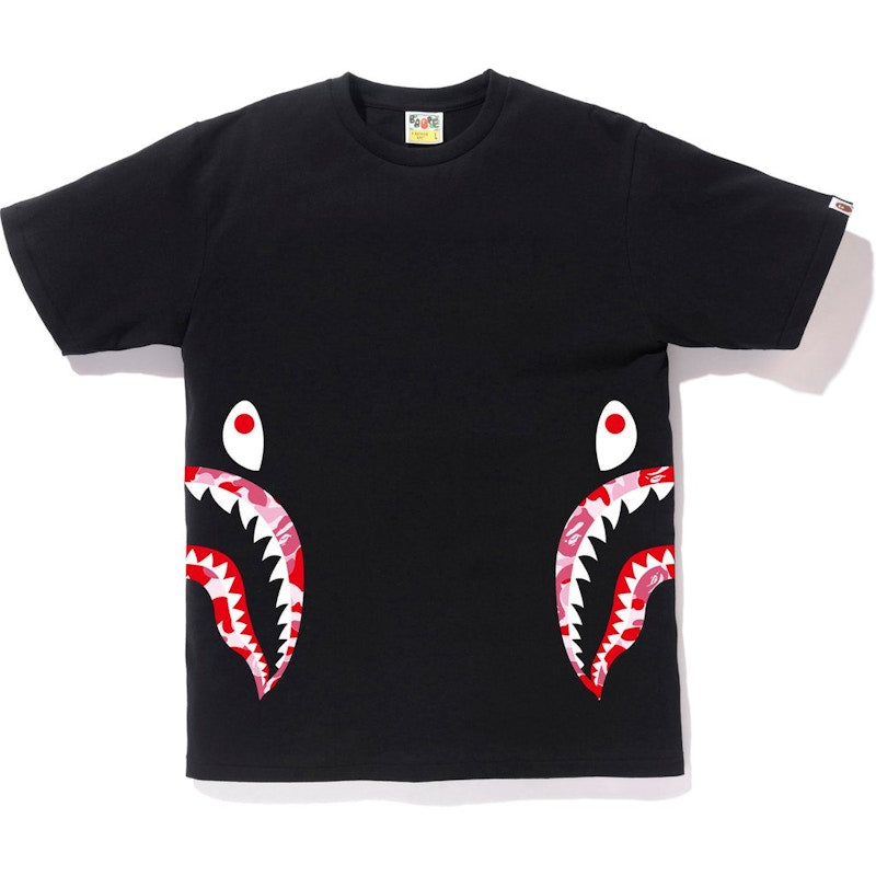 BAPE ABC Side Shark Tee Black/Pink