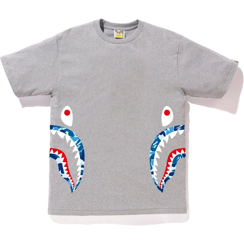 BAPE ABC Side Shark Tee Gray/Blue