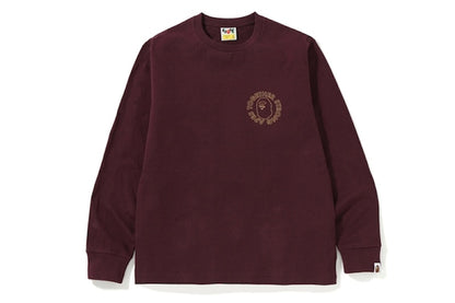 BAPE ATS Circle LS Tee Burgundy