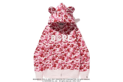 BAPE ABC Bearfull Zip Hoodie Pink