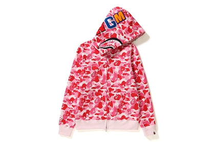 BAPE ABC Camo Shark Full Zip Hoodie (Ladies) Pink