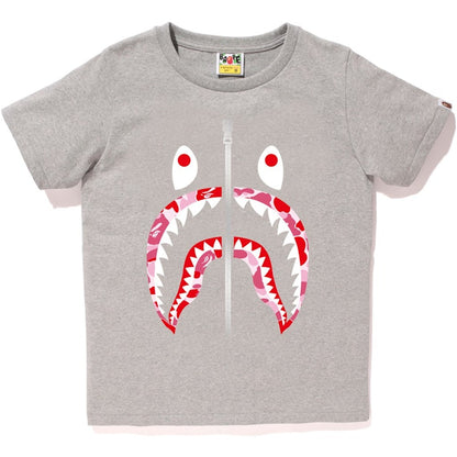 BAPE Abc Camo Shark Tee Tee (Ladies) Gray/Pink