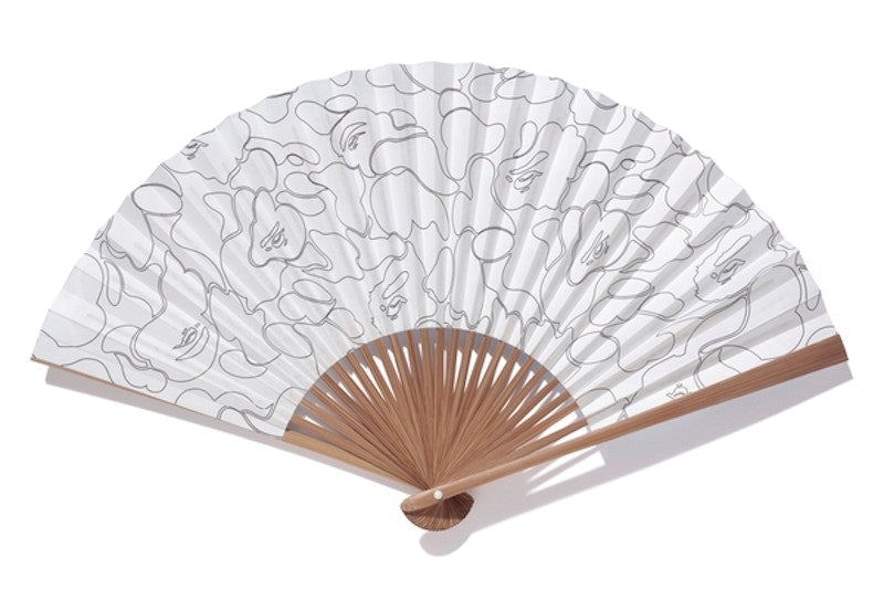 BAPE ABC Japanese Folding Fan Blue