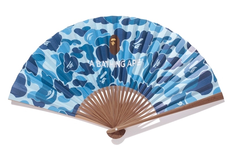 BAPE ABC Japanese Folding Fan Blue
