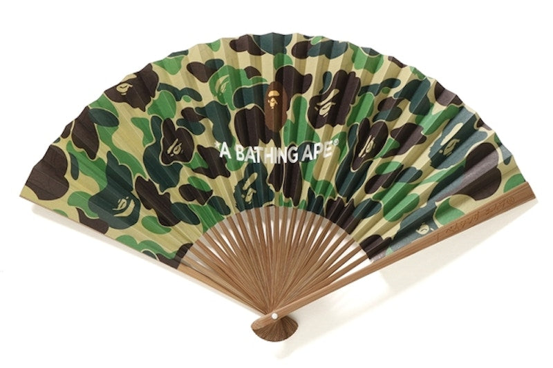BAPE ABC Japanese Folding Fan Green