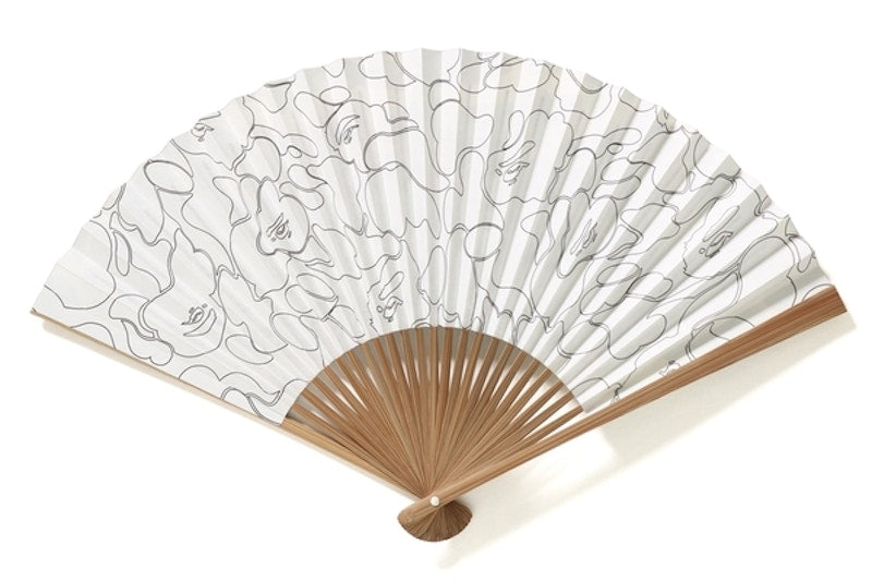 BAPE ABC Japanese Folding Fan Red