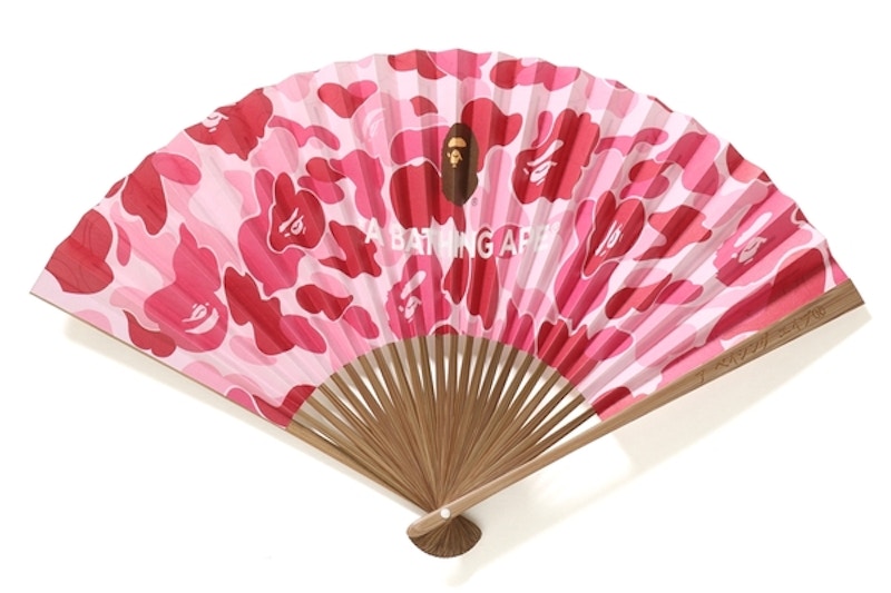 BAPE ABC Japanese Folding Fan Red