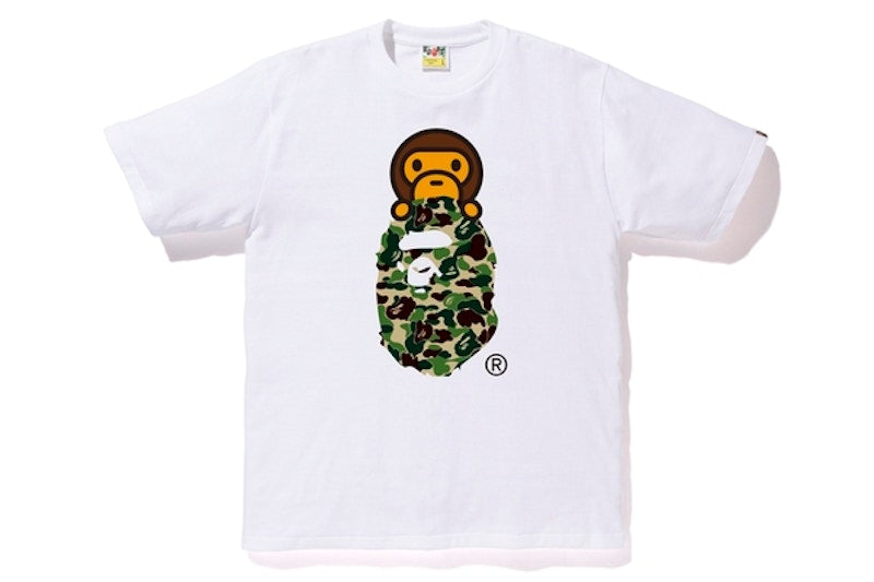 BAPE ABC Milo On Ape Head Tee White/Green