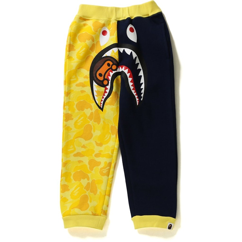 BAPE Abc Milo Shark Sweat Pants Pants (Kids) Yellow
