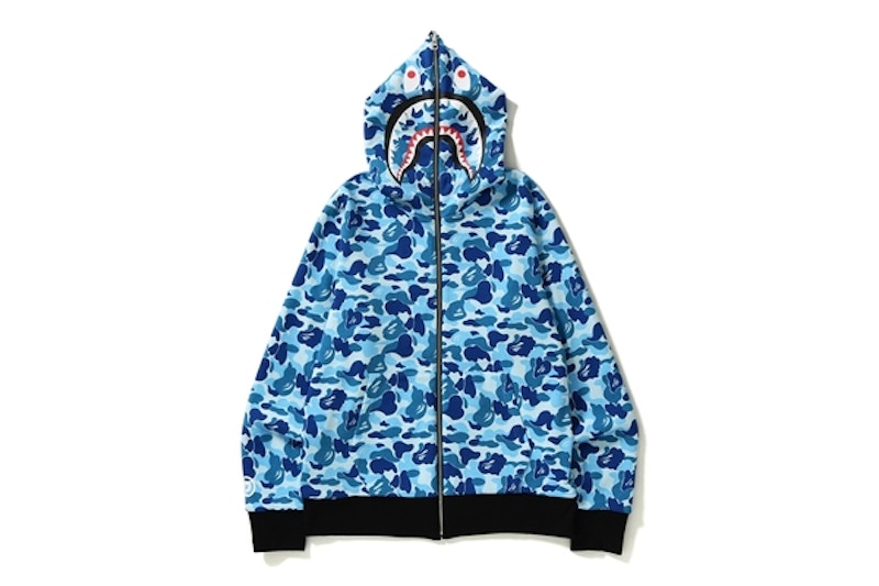 BAPE ABC Reversible Shark Full Zip Hoodie Blue